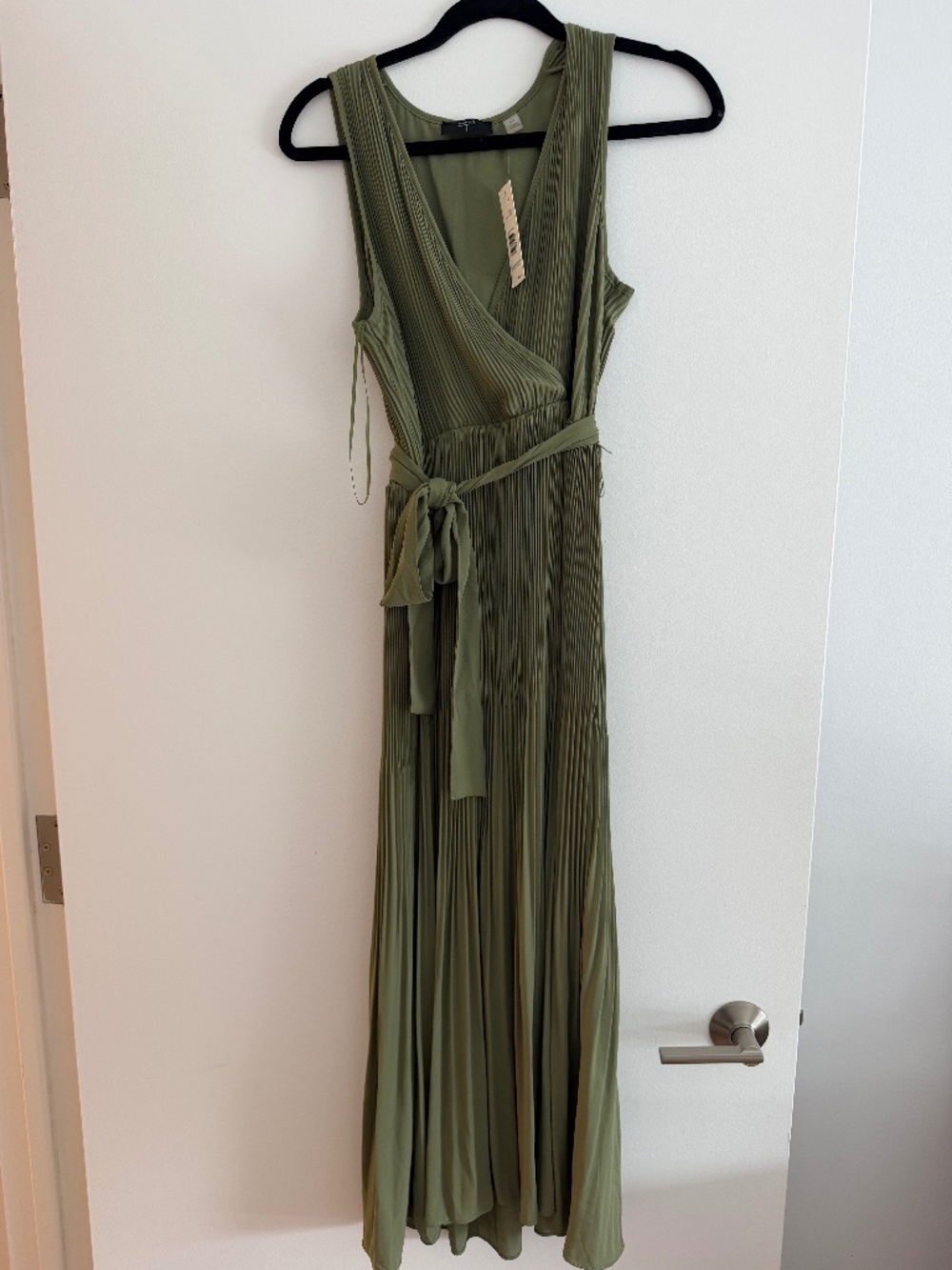 Tahari pleated wrap dress